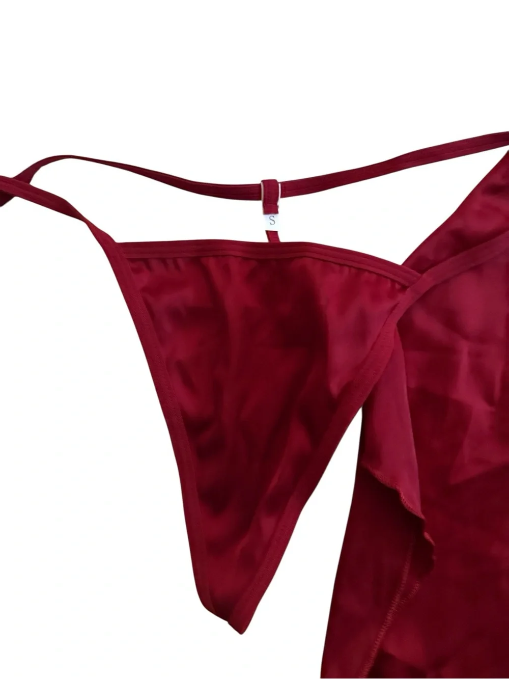 Avidlove Red Satin Lace Chemise Set Small Euro‎ Summer Coquette Lingerie NWT